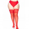 LEG AVENUE - MEDIAS PANTYHOUSE BLANCO PLUS SIZE