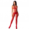 PASSION - WOMAN BS084 BODYSTOCKING BLANCO TALLA UNICA