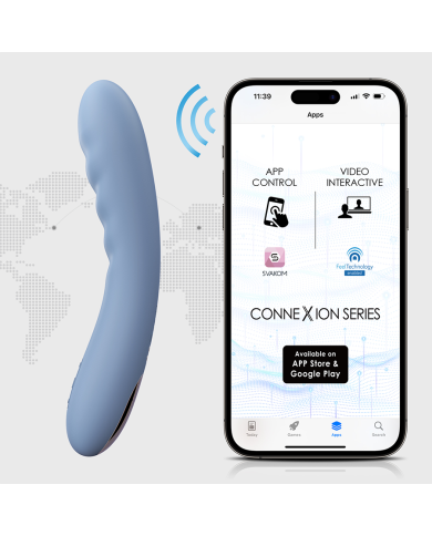 Vibrador para Punto G Ava NEO Azul Controlado por APP Global By Svakom
