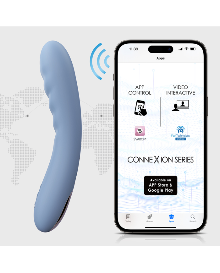 Vibrador para Punto G Ava NEO Azul Controlado por APP Global By Svakom