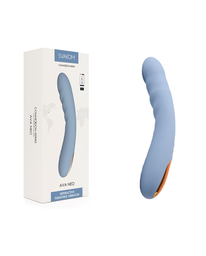 Vibrador para Punto G Ava NEO Azul Controlado por APP Global By Svakom