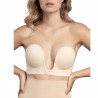 BYE-BRA - SUJETADOR SIN ASAS EN U BEIGE COPA E