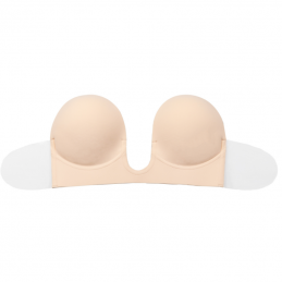 BYE-BRA - SUJETADOR SIN ASAS EN U BEIGE COPA D