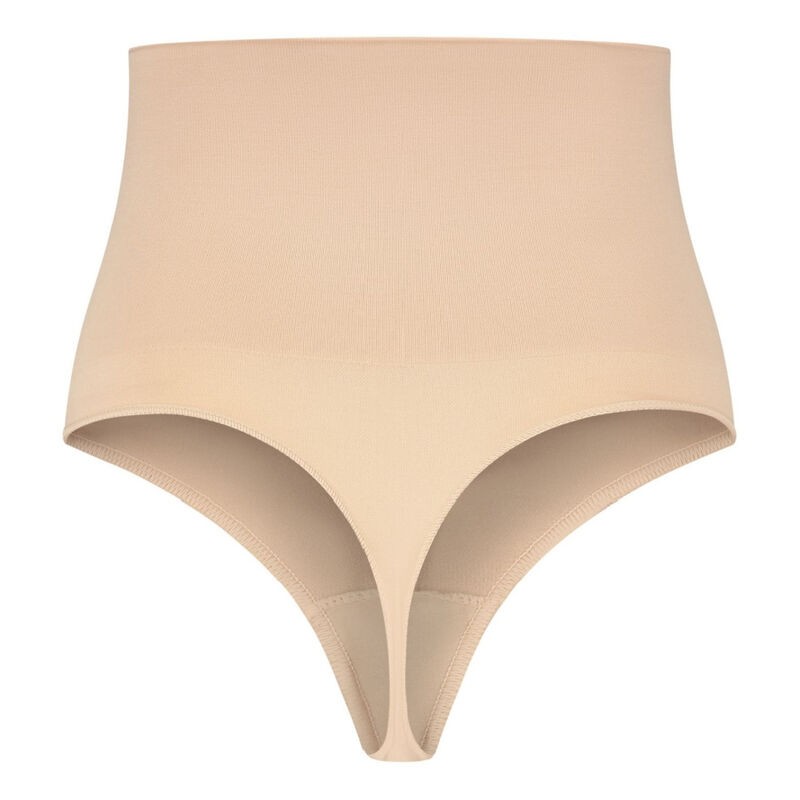 BYE-BRA - FAJA SIN COSTURAS ESTILO TANGA BEIGE TALLA XXL