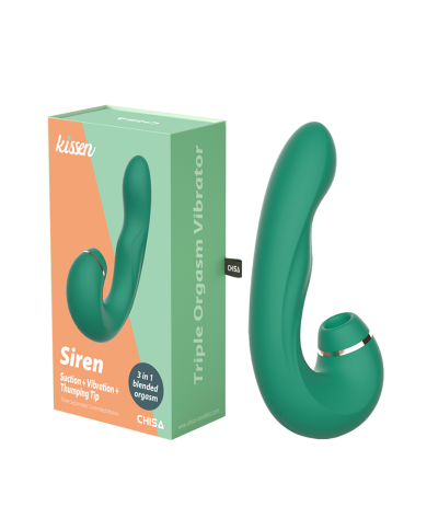 Vibrador Doble Estimulador Siren Green