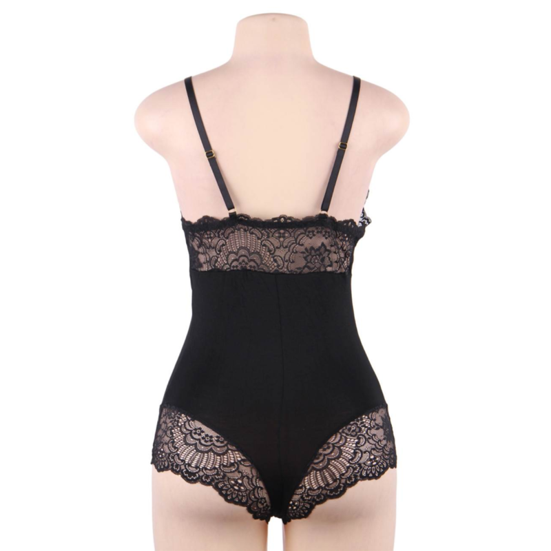 QUEEN LINGERIE - TEDDY DE ENCAJES PLUS SIZE