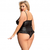 QUEEN LINGERIE - TEDDY CON CREMALLERA PLUS SIZE