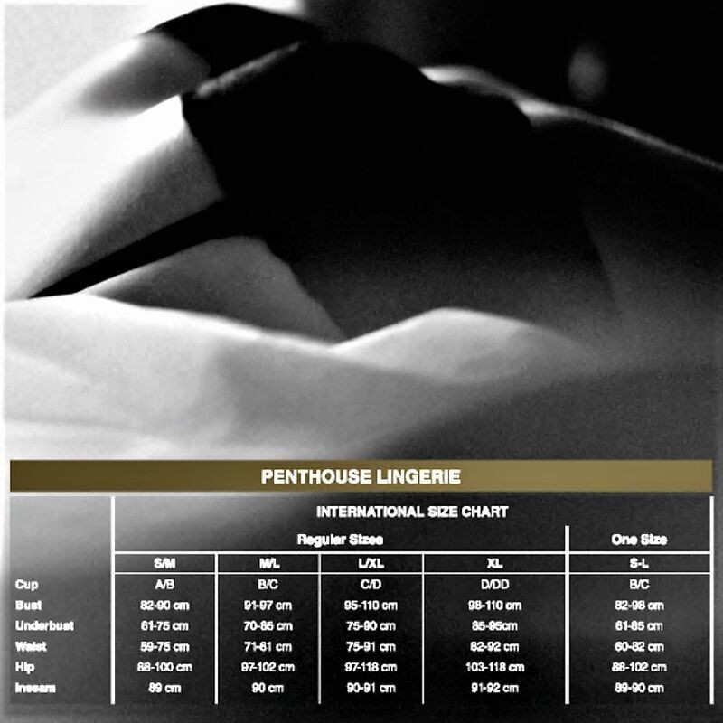 PENTHOUSE - NAUGHTY VALENTINE TANGA NEGRO L/XL