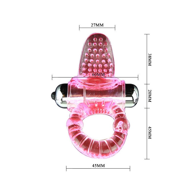 BAILE - SWEET ABS 10 RITMOS RING ANILLO PENE VIBRADOR ROSA