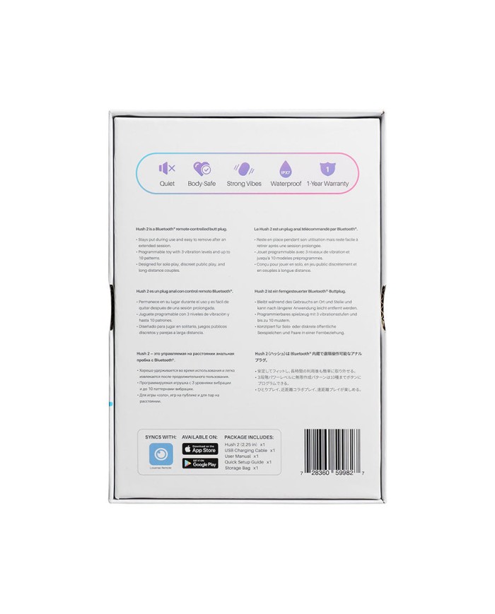 Vibrador Anal Hush 2 Controlado por APP (1.0 pulgada) By Lovense