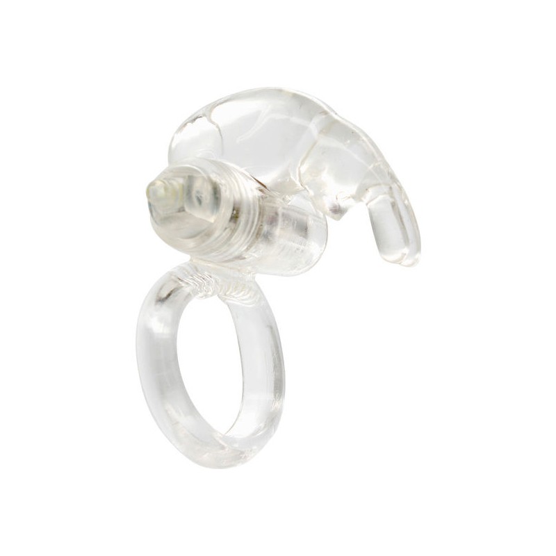 SEVEN CREATIONS - ANILLO VIBRADOR DE SILICONA TRANSPARENTE