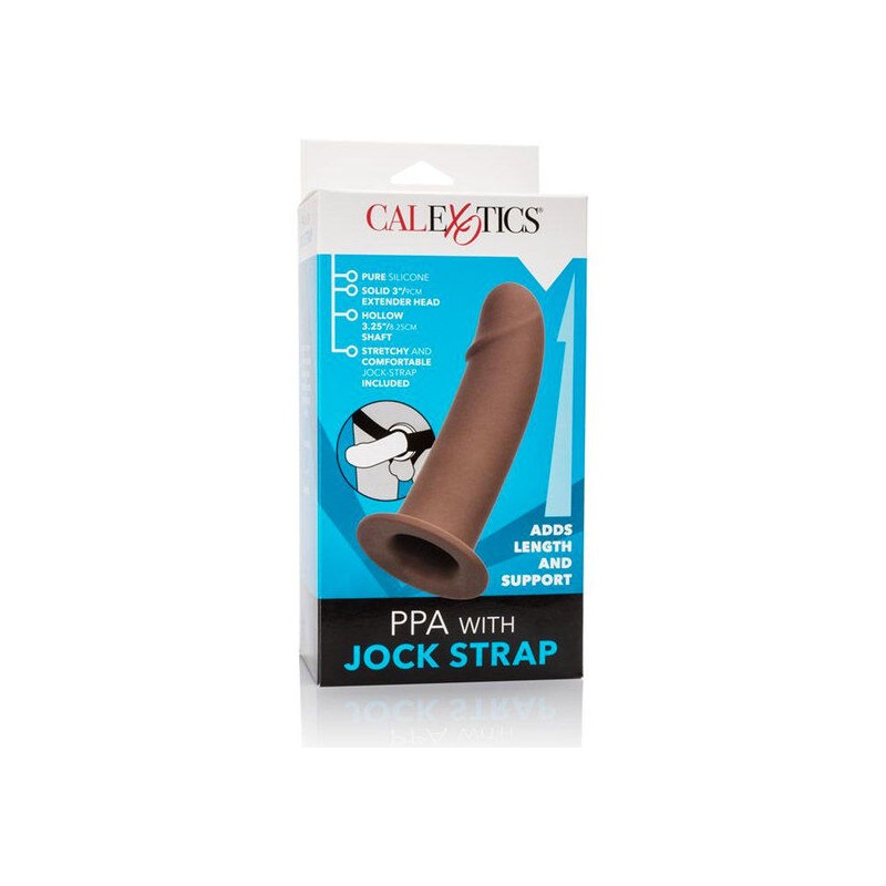 CALEXOTICS - ARNÉS CON DILDO HUECO MARRÓN