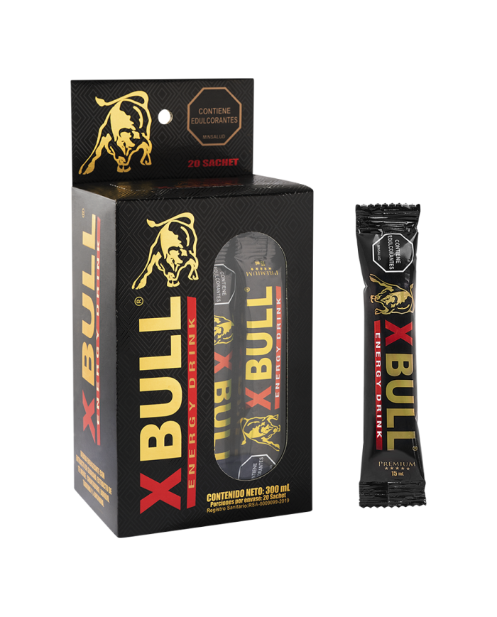 Energizante X-Bull Black Caja  X20 Sachet de 15 mL