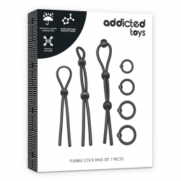 ADDICTED TOYS - KIT DE 7 ANILLAS SILICONA FLEXIBLE