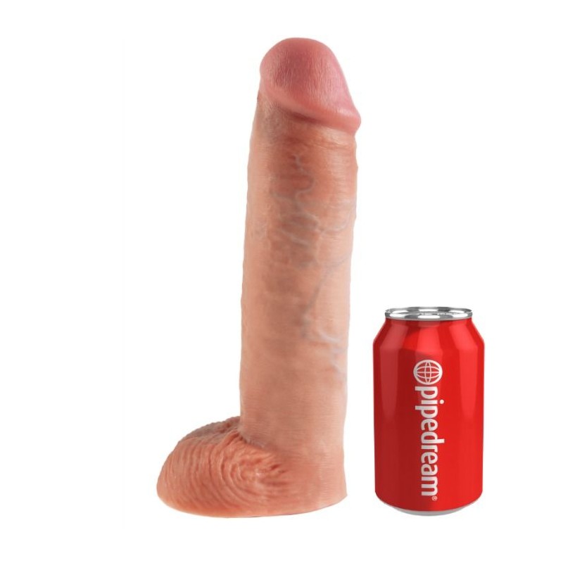 KING COCK - STRAP-ON CON DILDO HUECO 28 CM Y TIRANTES COLOR CARNE