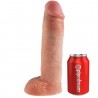 KING COCK - STRAP-ON CON DILDO HUECO 28 CM Y TIRANTES COLOR CARNE