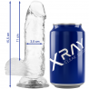 X RAY - CLEAR DILDO TRANSPARENTE 19 CM -O- 4 CM