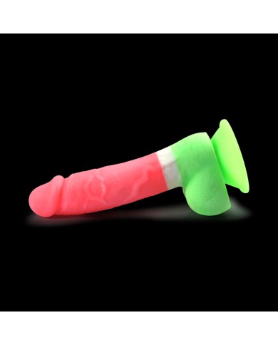 Dildo S-man Glow Pink And Green