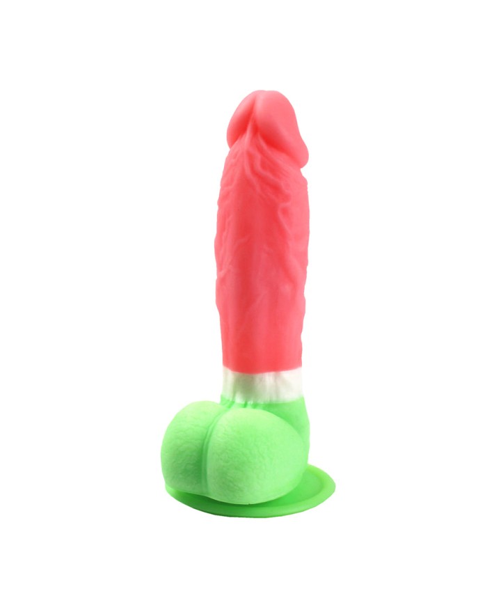 Dildo S-man Glow Pink And Green