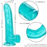 CALEXOTICS - SIZE QUEEN DILDO AZUL 20.3 CM