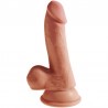 KING COCK - PLUS 3D DILDO SWINGING BALLS 15.2 CM NATURAL