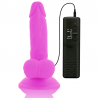 DIVERSIA - DILDO FLEXIBLE CON VIBRACION MORADO 17 CM -O- 3.3 CM