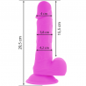 DIVERSIA - DILDO FLEXIBLE CON VIBRACION LILA 20.5 CM -O- 4.2 CM