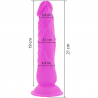 DIVERSIA - DILDO FLEXIBLE CON VIBRACION LILA 21 CM -O- 4.9 CM