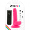 DIVERSIA - DILDO FLEXIBLE CON VIBRACION ROSA 17 CM -O- 3.3 CM