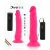 DIVERSIA - DILDO FLEXIBLE CON VIBRACION ROSA 21 CM -O- 4.9 CM