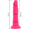 DIVERSIA - DILDO FLEXIBLE CON VIBRACION ROSA 23 CM -O- 4.3 CM