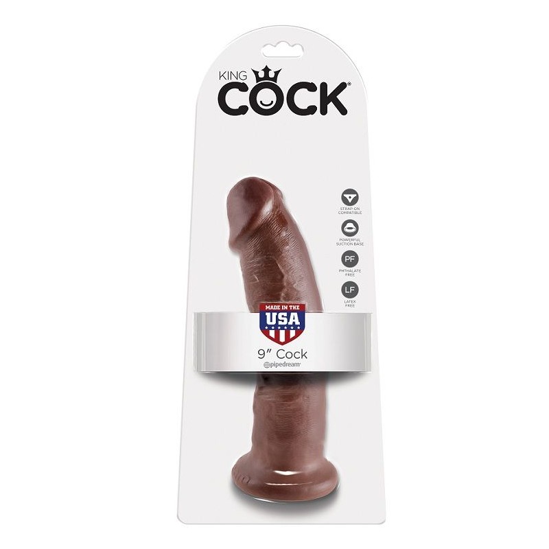 KING COCK - 9 PENE MARRON 22.9 CM