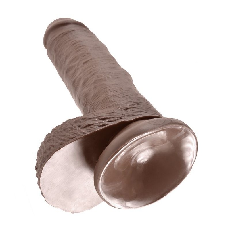 KING COCK - 7 PENE REALISTICO MARRON 17.8 CM