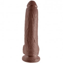 KING COCK - 9 PENE REALISTICO MARRON 22.9 CM