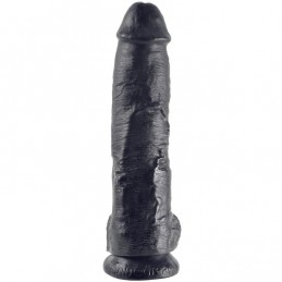 KING COCK - 10 PENE REALISTICO NEGRO 26.5 CM