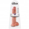 KING COCK - 11 PENE REALISTICO NEGRO 28 CM