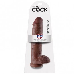 KING COCK - 11 PENE REALISTICO MARRON 28 CM