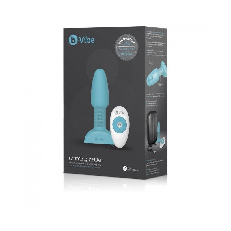 B-VIBE - RIMMING CONTROL REMOTO ANAL PLUG PETITE TEAL