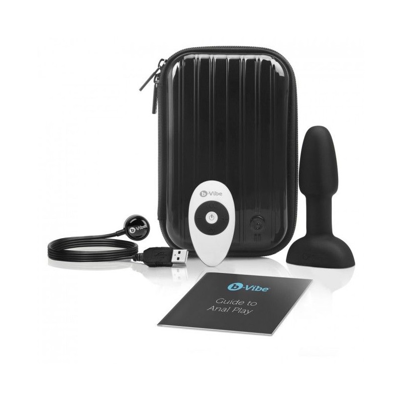 B-VIBE - RIMMING CONTROL REMOTO ANAL PLUG PETITE NEGRO