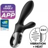 SATISFYER - HEAT CLIMAX VIBRADOR ANAL APP NEGRO