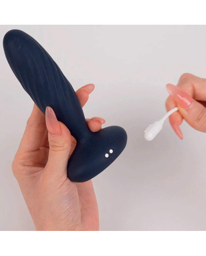 Vibrador Anal de Empuje Jordan Azul Marino Controlado por APP Global By Svakom