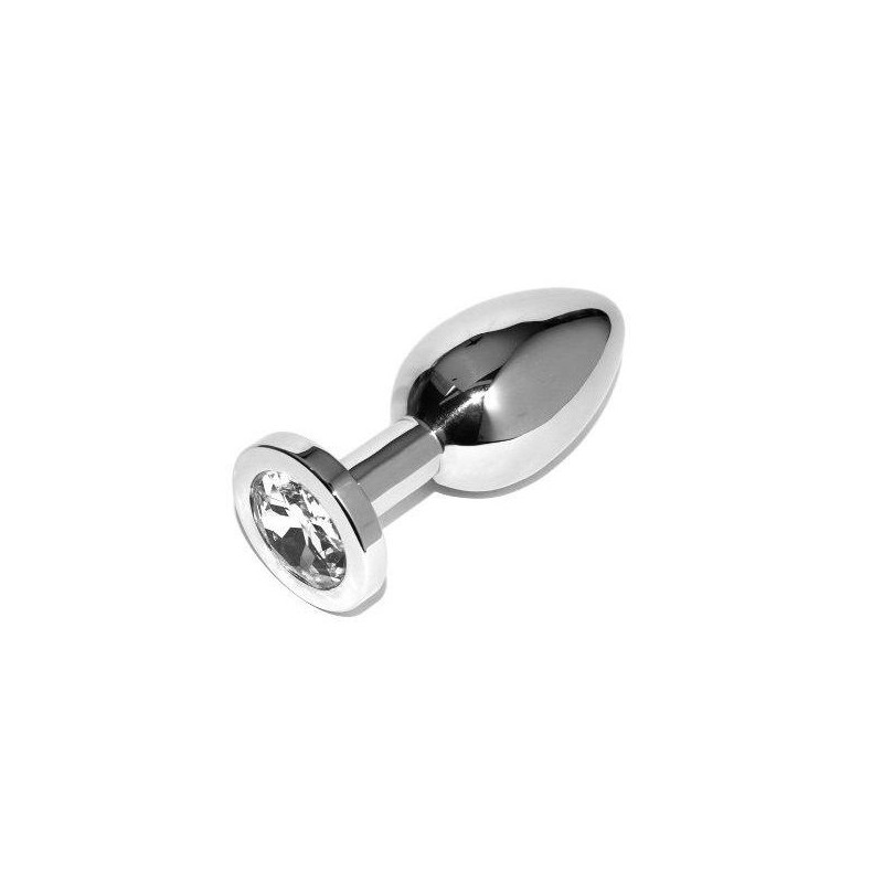 METAL HARD - ANAL PLUG DIAMOND TRANSPARENTE SMALL 5.71CM