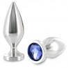 METAL HARD - ANAL PLUG DIAMOND TRANSPARENTE SMALL 5.71CM