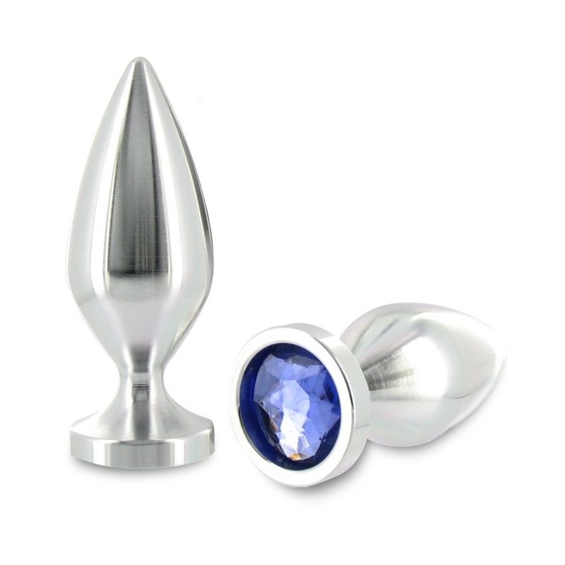 METAL HARD - ANAL PLUG ALIMINUM COLOR CRISTAL PEQUEÑO 5.71 CM