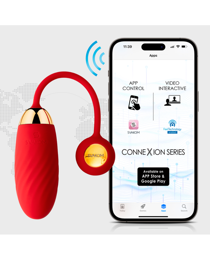Bala Vibradora Ella NEO Roja Controlada por APP Global By Svakom