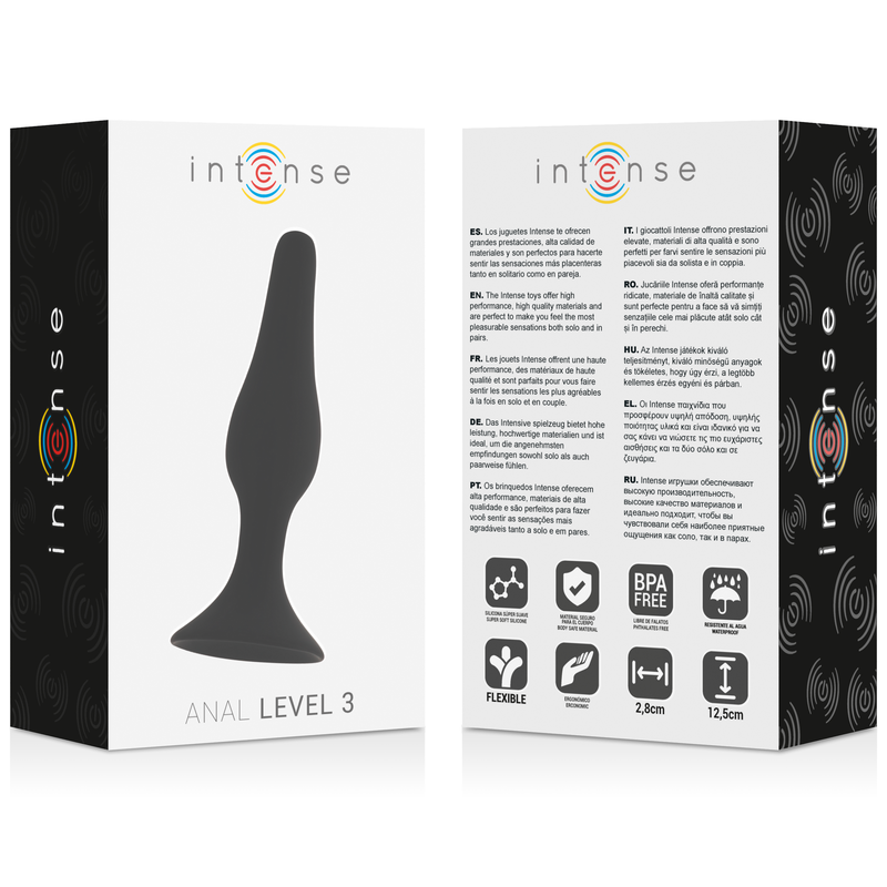 INTENSE - ANAL LEVEL 3 12.5CM NEGRO