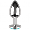 COQUETTE CHIC DESIRE - PLUG ANAL DE METAL TALLA L CRISTAL AZUL 4 X 9CM