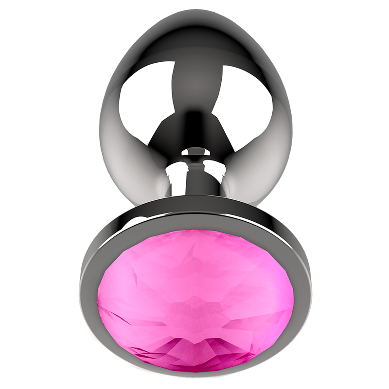 COQUETTE CHIC DESIRE - PLUG ANAL DE METAL TALLA L CRISTAL PINK 4 X 9CM