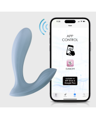 Estimulador Clitorial y de Punto G Erica Azul Controlado por APP Global by Svakom