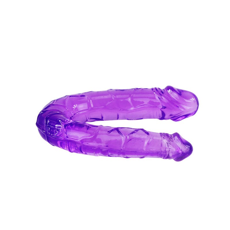 BAILE - DILDO DOBLE EN GELATINA FLEXIBLE LILA